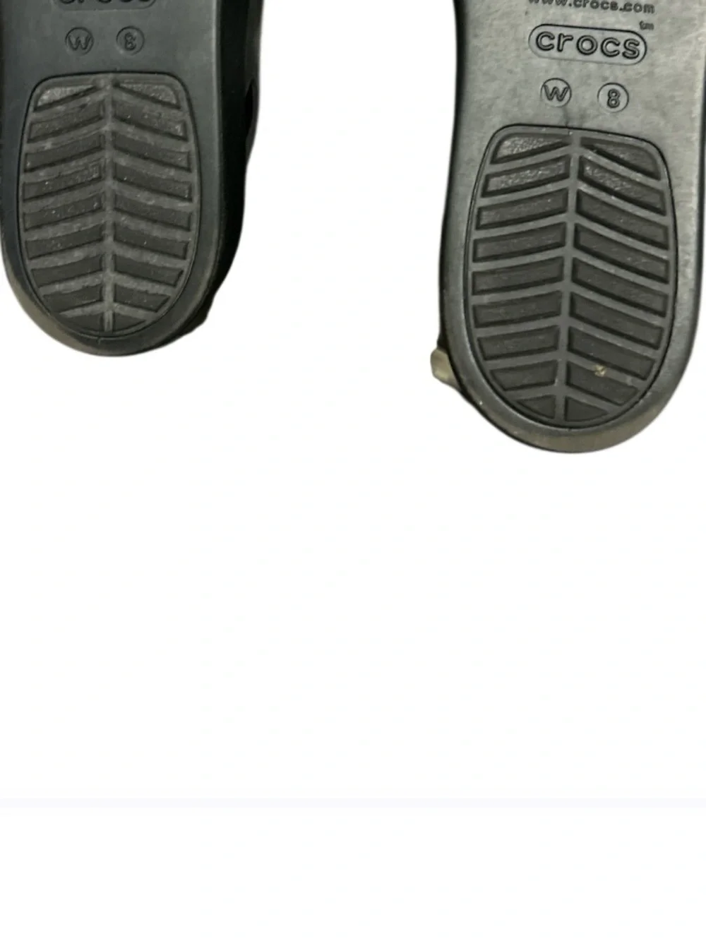 CROCS Women's Black Brooklyn Low Wedge Platform Slingback Sandals Size 8